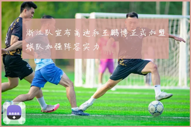 浙江队宣布高迪和王鹏博正式加盟球队加强阵容实力